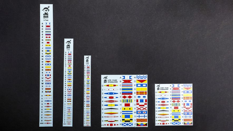 Flagi sygnałowe (wybór skal)