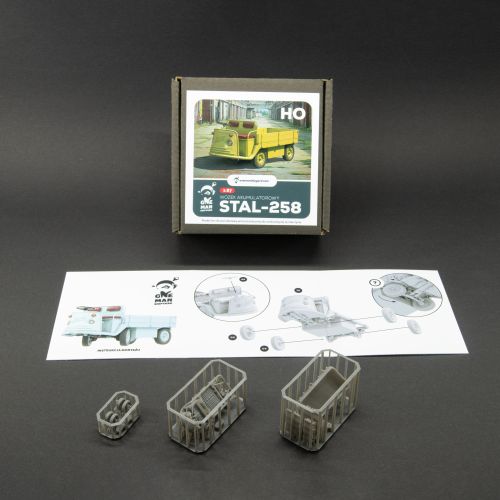 Stal-258 Wózek Akumulatorowy – 1/87 HO, 1/72