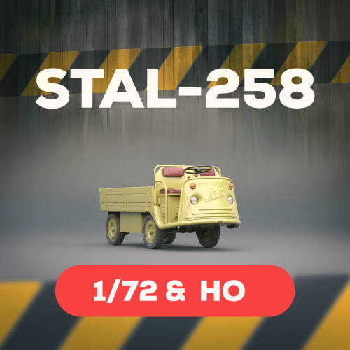 Stal-258 Wózek Akumulatorowy – 1/87 HO, 1/72